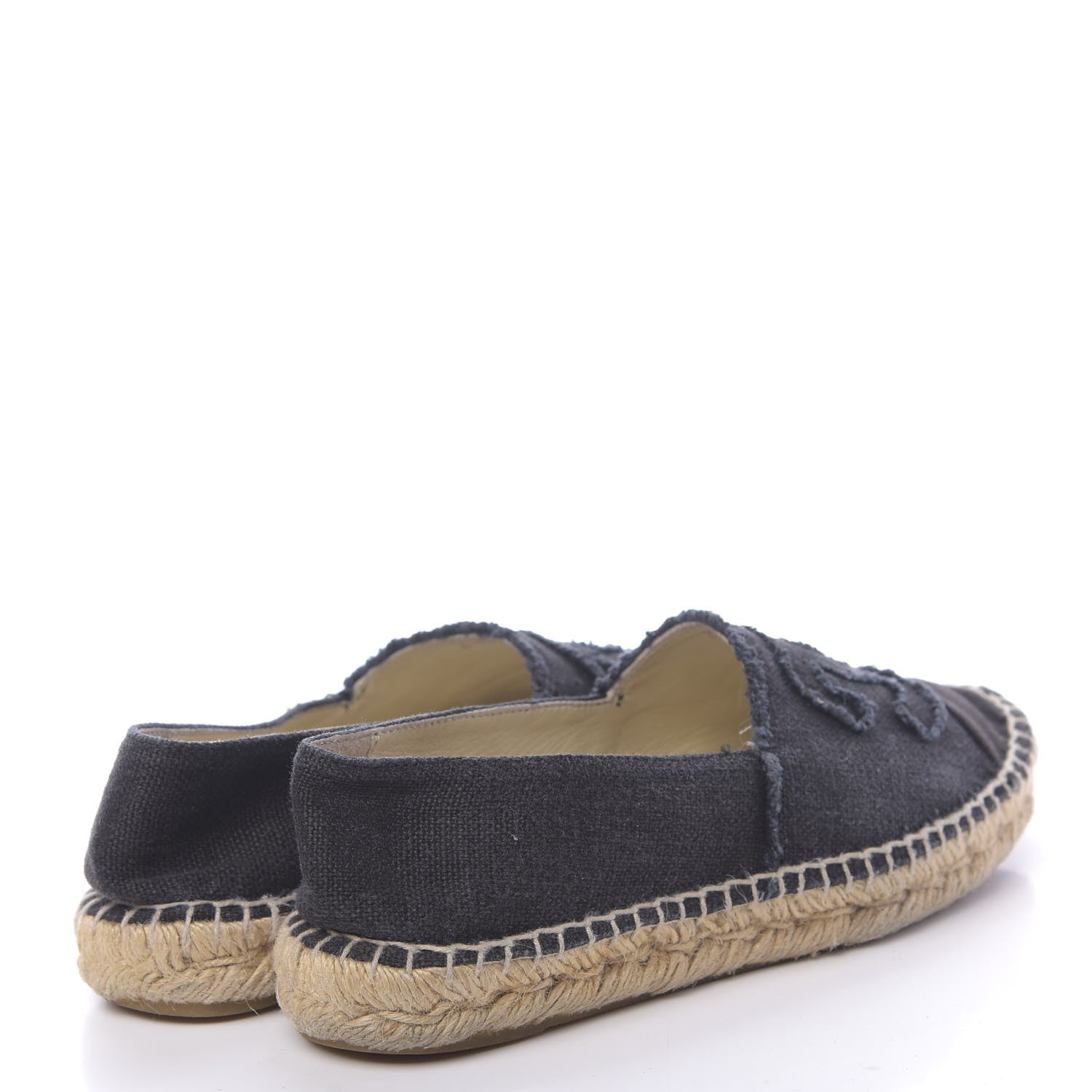 Chanel Canvas CC Espadrilles 38 Black 4 of 9