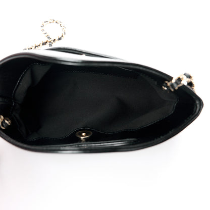 Chanel Shiny Crumpled Calfskin Quilted Nano 31 Shopping Bag Black 5 of 11