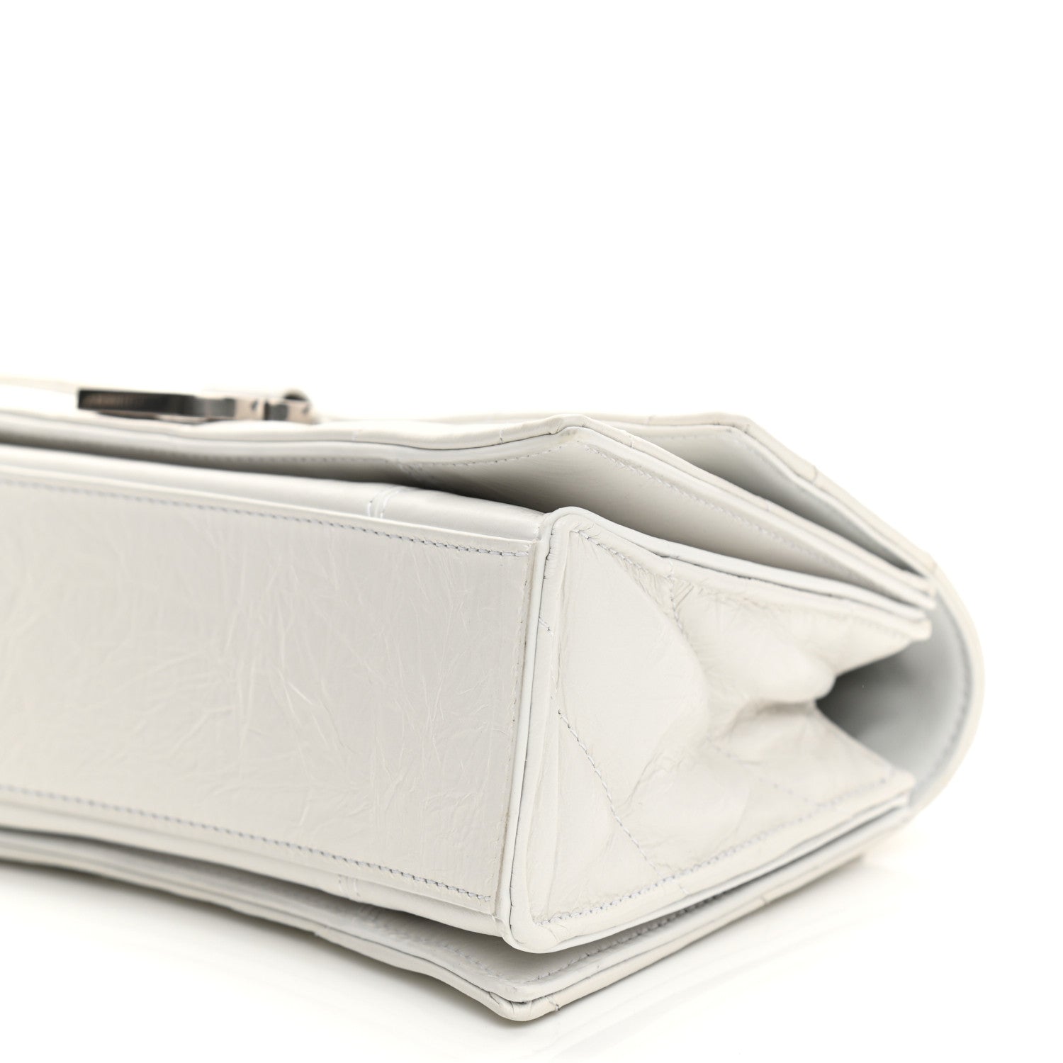 Balenciaga Crushed Calfskin Quilted Small Crush Chain Bag Optic White 10 of 10
