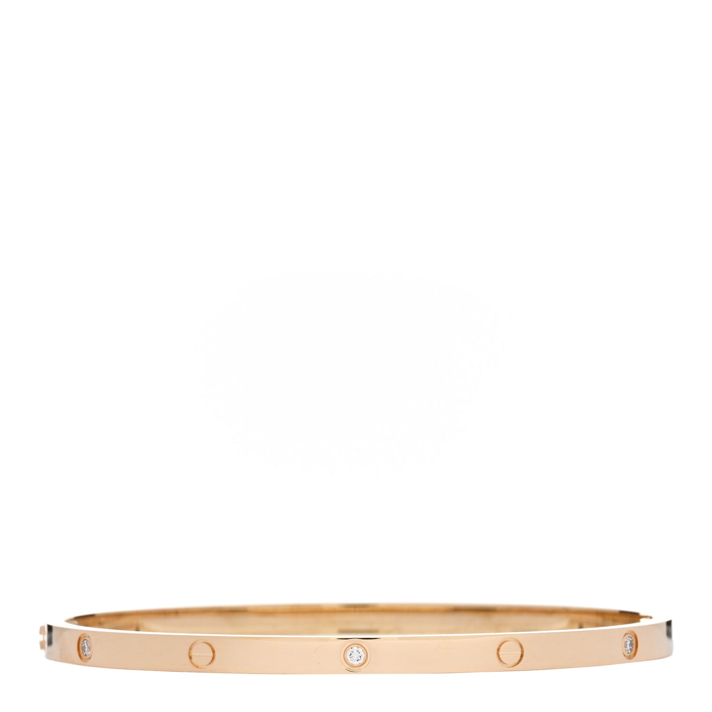18K Yellow Gold 6 Diamond Small LOVE Bracelet 18