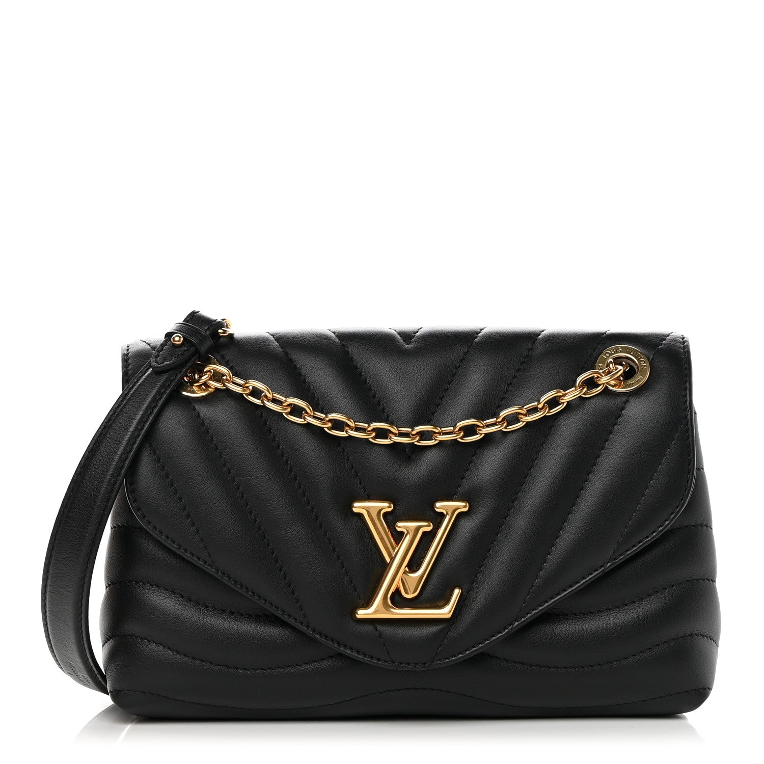 Louis Vuitton Calfskin LV New Wave Chain Bag Black 1 of 13