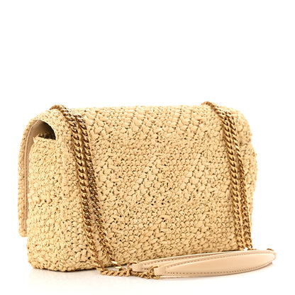 Saint Laurent Raffia Monogram Medium Jamie Natural Avorio 3 of 12