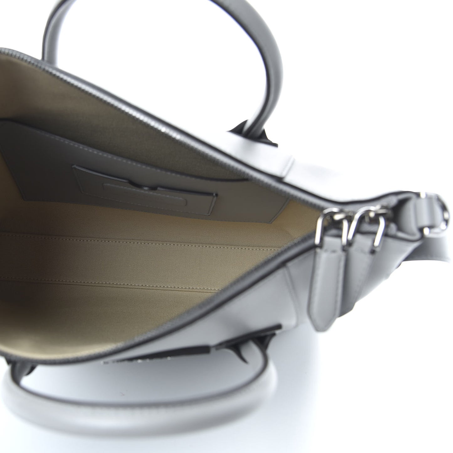 Soft Calfskin Small Antigona Pearl Grey
