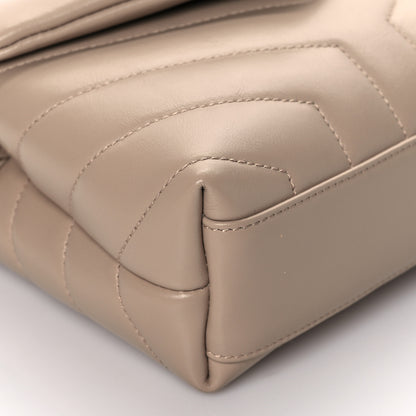 Saint Laurent Calfskin Y Quilted Monogram Toy Loulou Crossbody Bag Latte 9 of 10