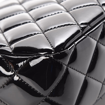 Chanel Patent Quilted Large Coco Shine Flap Black 10 of 11