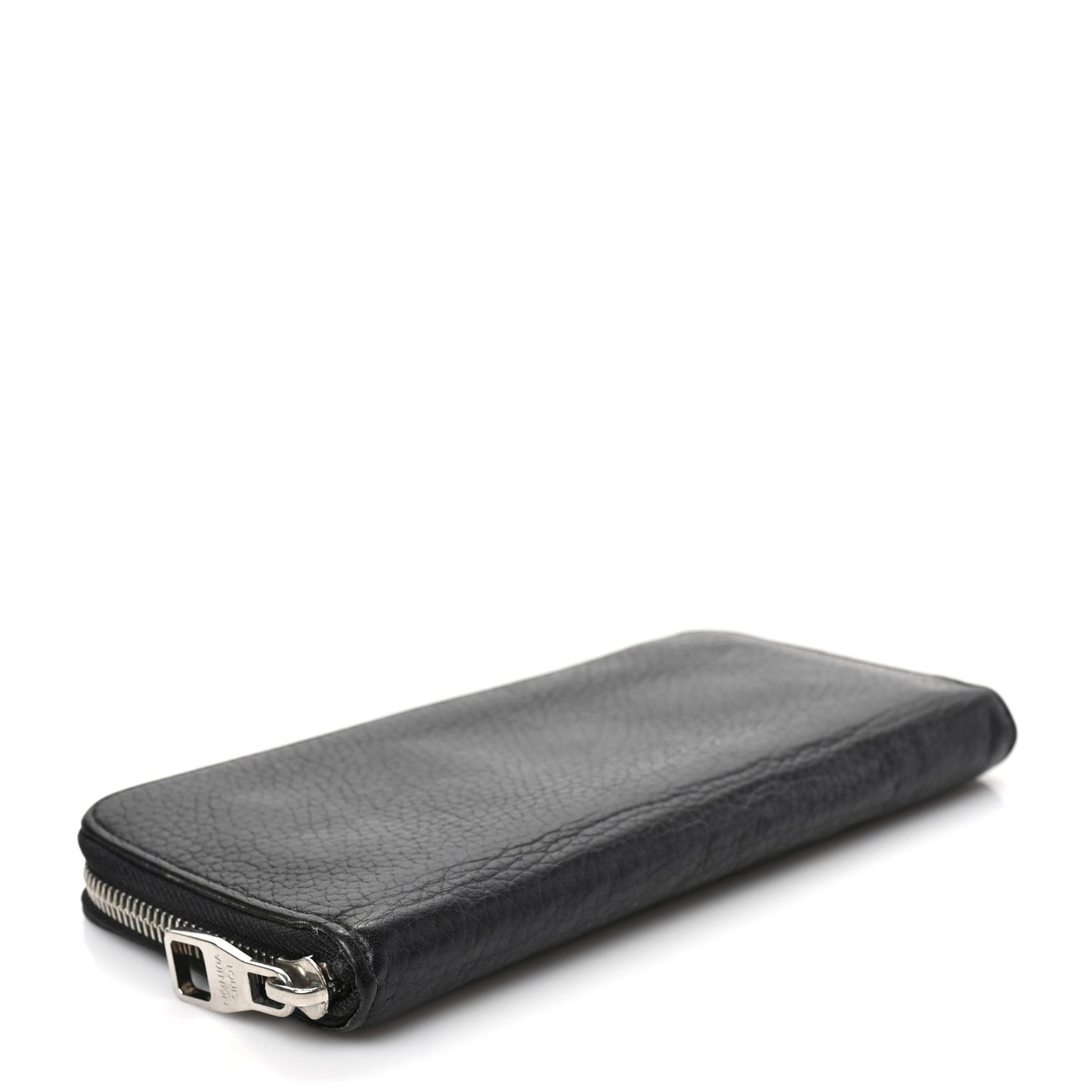 Taurillon Vertical Zippy Wallet Black