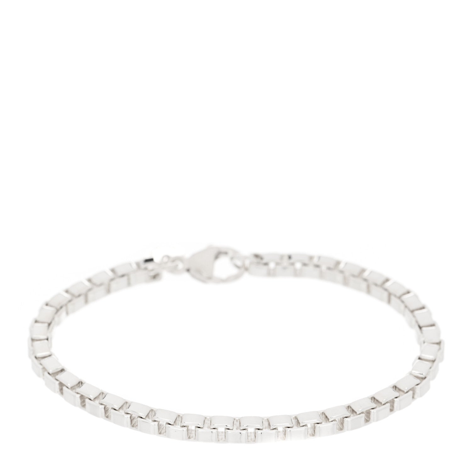 Tiffany Sterling Silver 4mm Venetian Link Bracelet 1 of 4