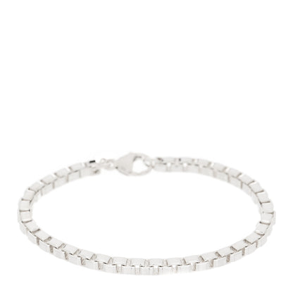 Tiffany Sterling Silver 4mm Venetian Link Bracelet 1 of 4