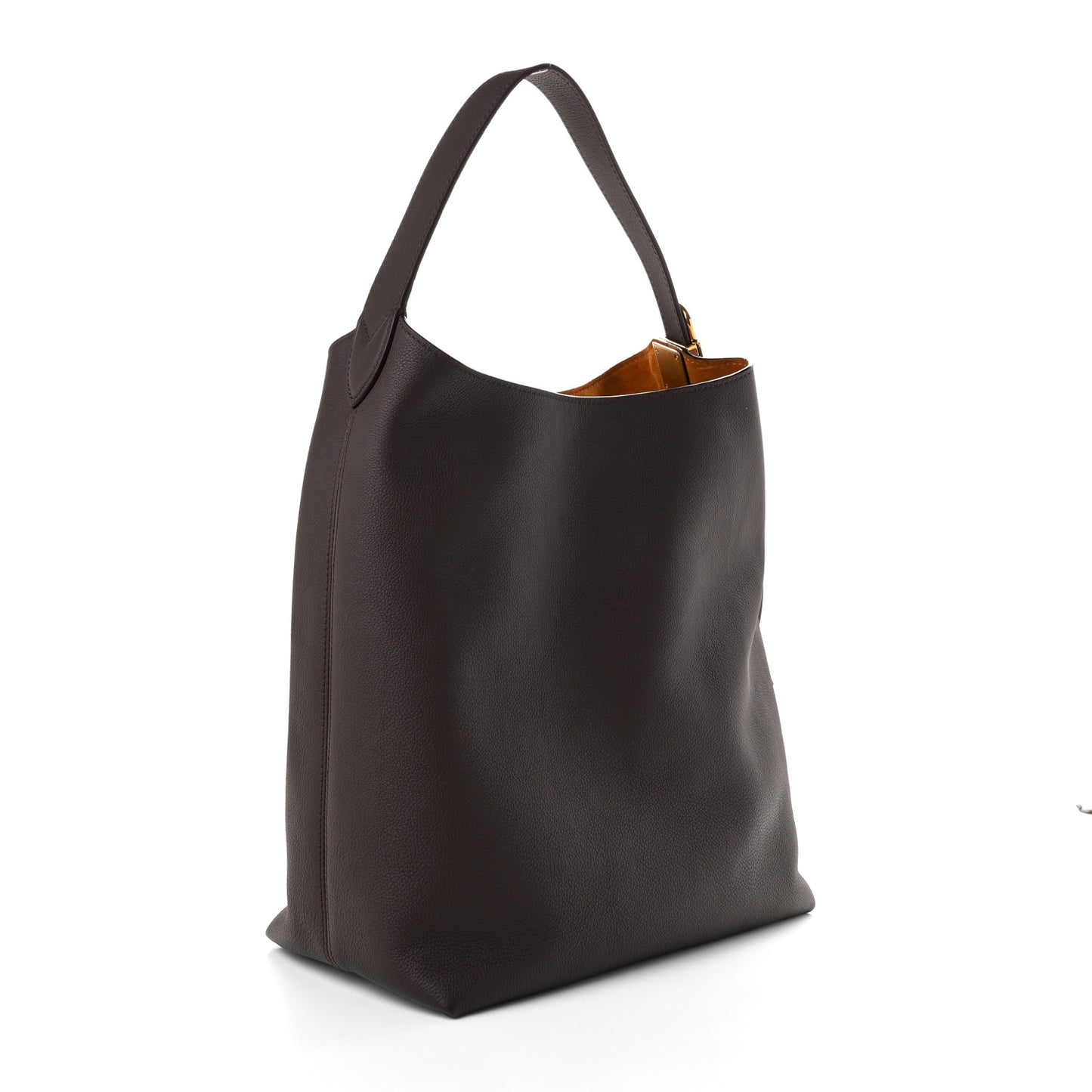 Grained Calfskin Low Key Hobo MM Chocolate