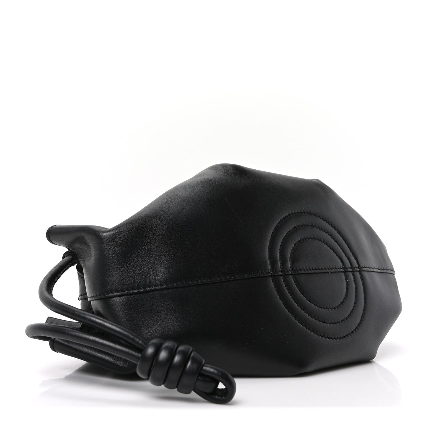 Shiny Nappa Calfskin Small Paseo Bag Black