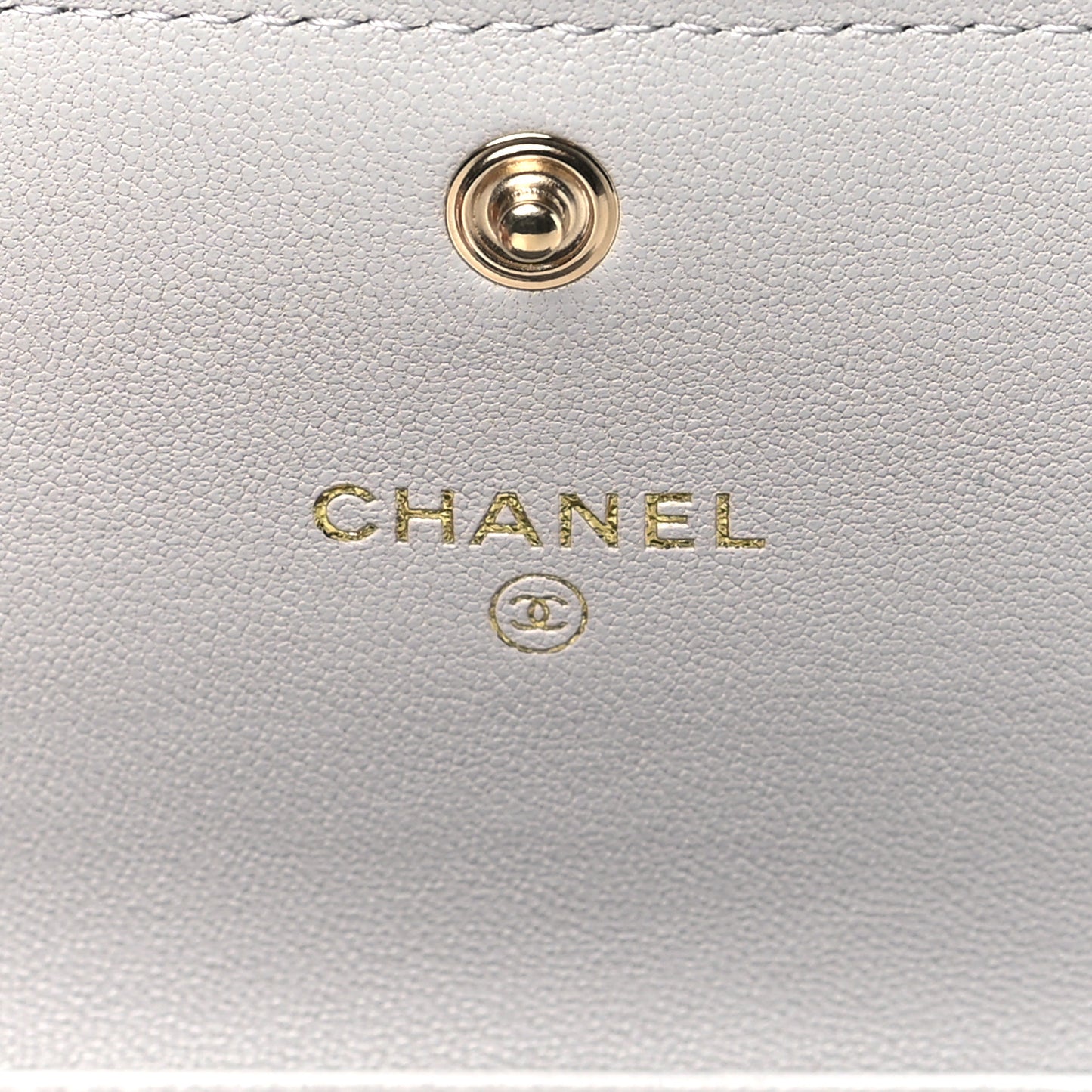Lambskin Quilted Chanel 19 Flap Coin Purse With Chain Grey