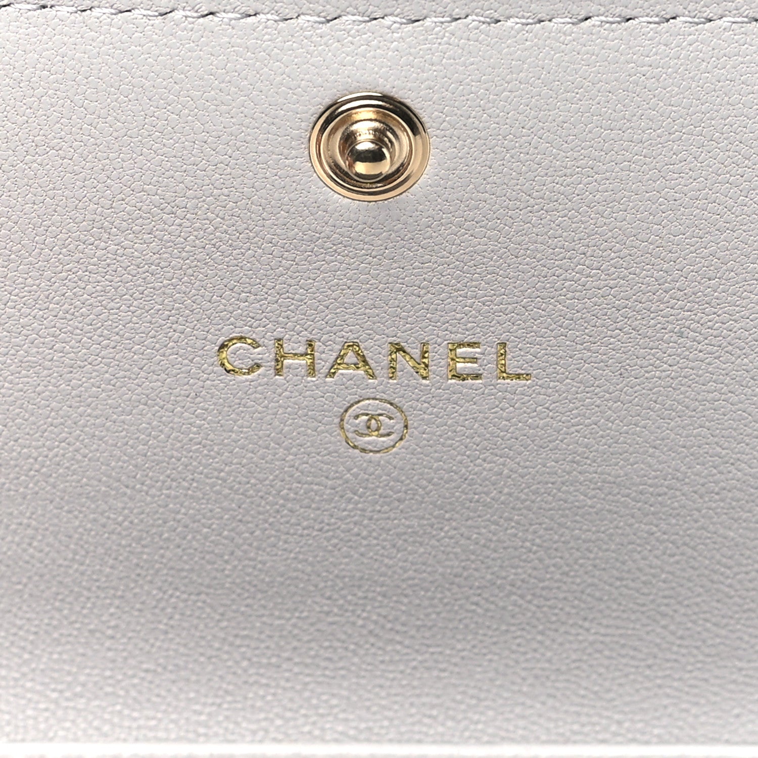 Chanel Lambskin Quilted Chanel 19 Flap Coin Purse With Chain Grey 6 of 11