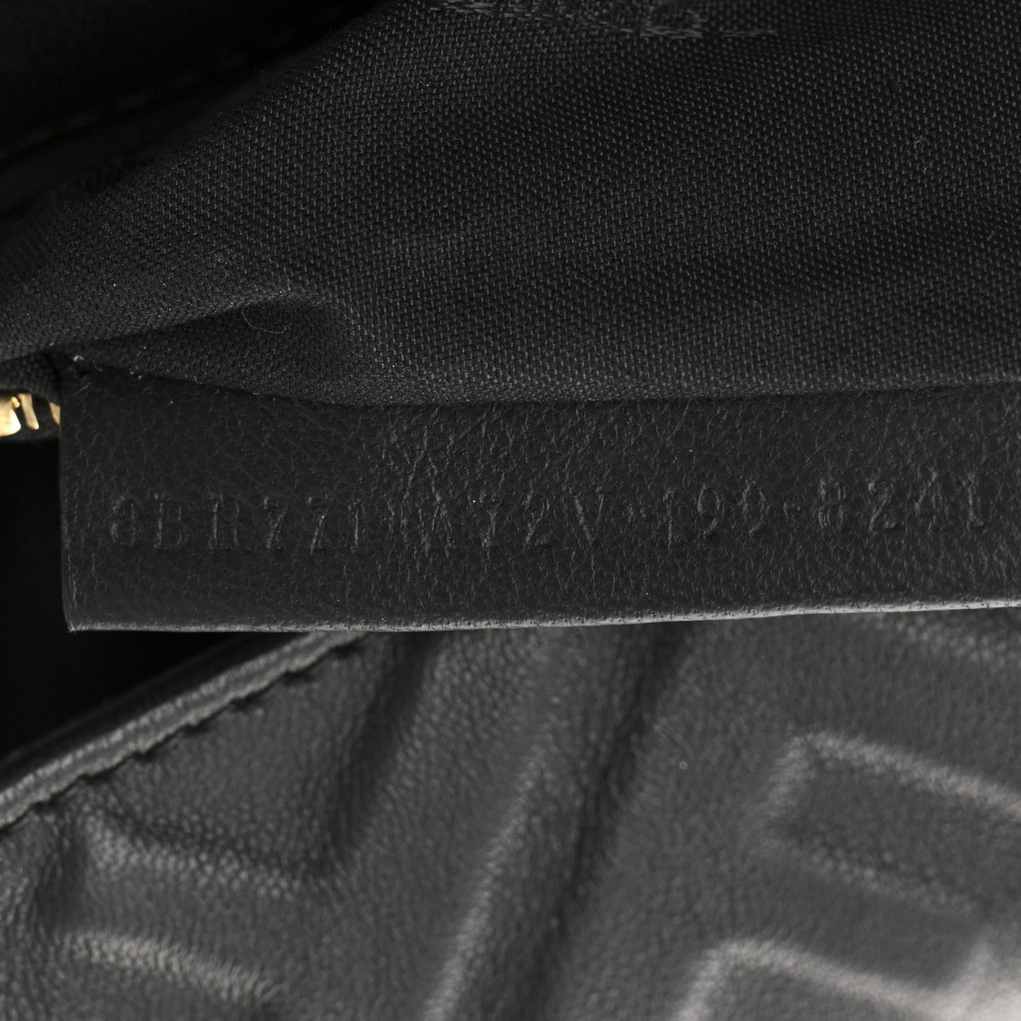 Nappa FF 1974 Embossed Large Baguette Black
