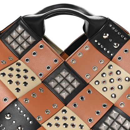 Loewe Calfskin Woven Studded Basket Surplus Bag Multicolor 8 of 12