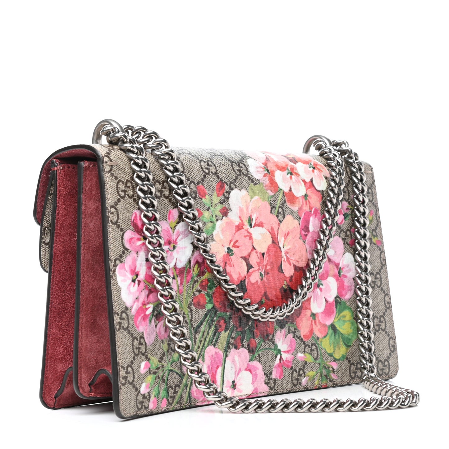 GG Supreme Monogram Blooms Small Dionysus Shoulder Bag Beige Multicolor Dry Rose