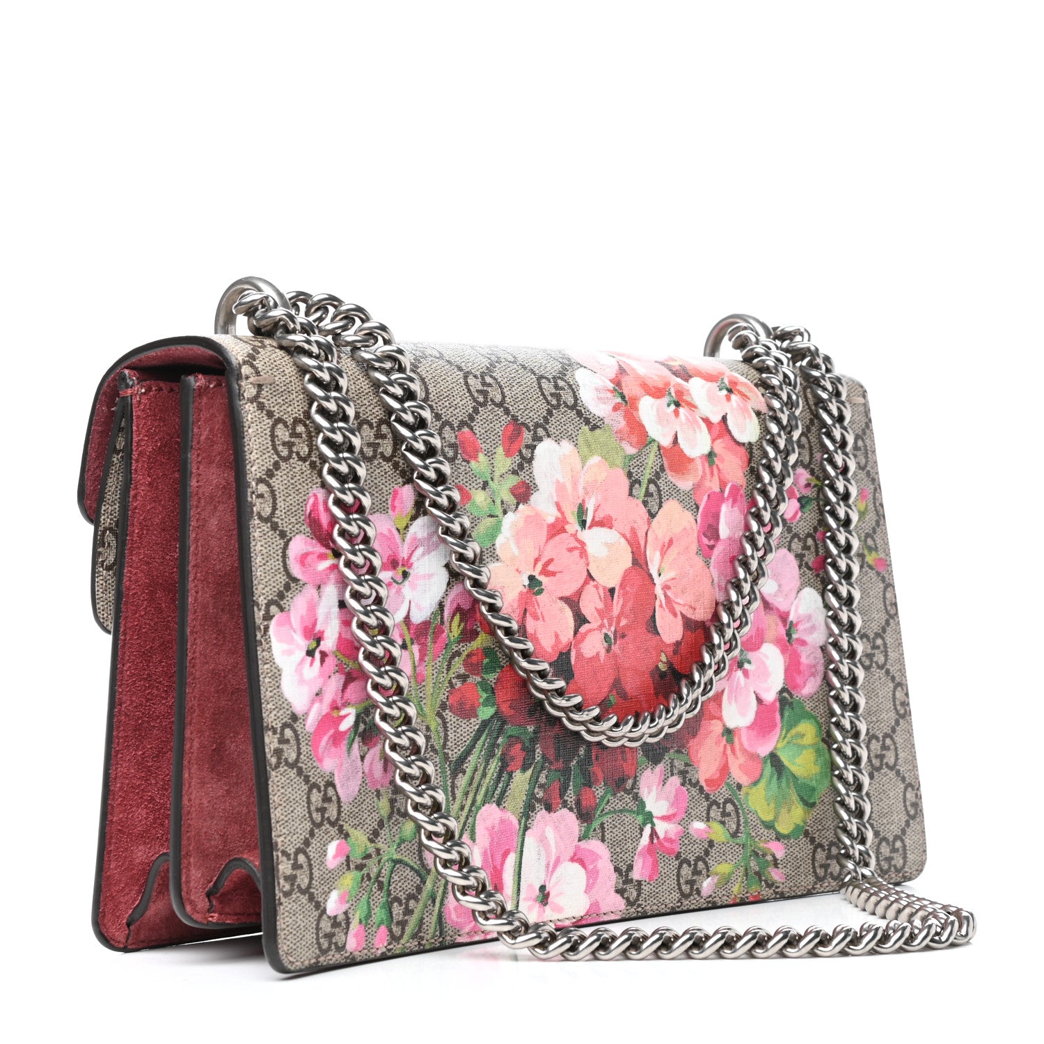 Gucci GG Supreme Monogram Blooms Small Dionysus Shoulder Bag Beige Multicolor Dry Rose 3 of 9