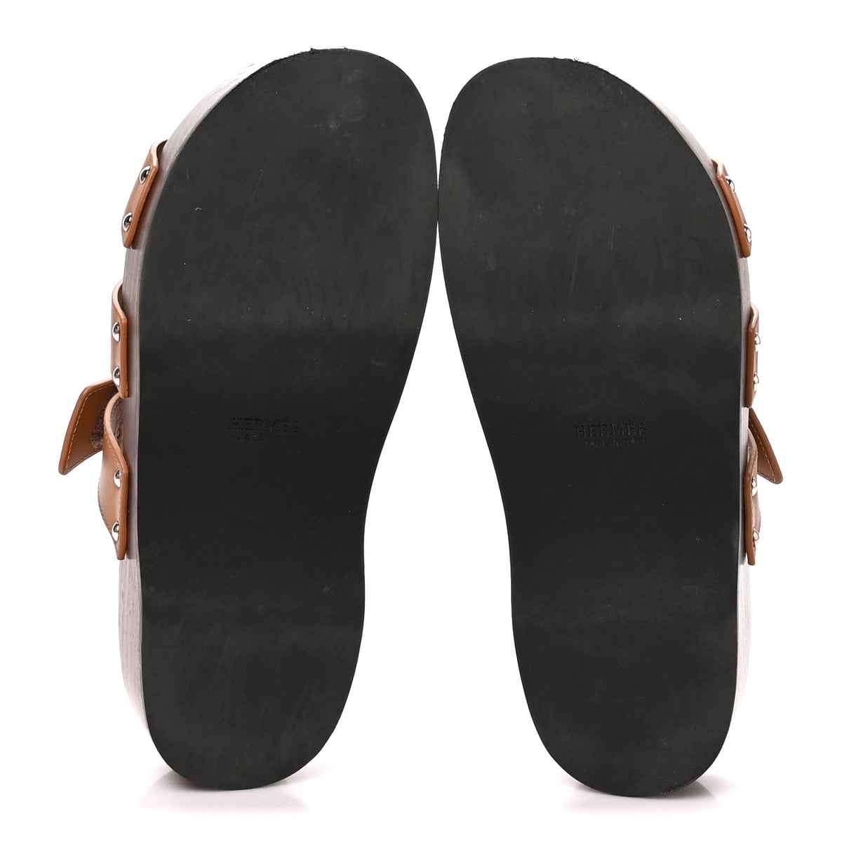 Hermes Calfskin Womens Kos Clog 37 Naturel 6 of 11