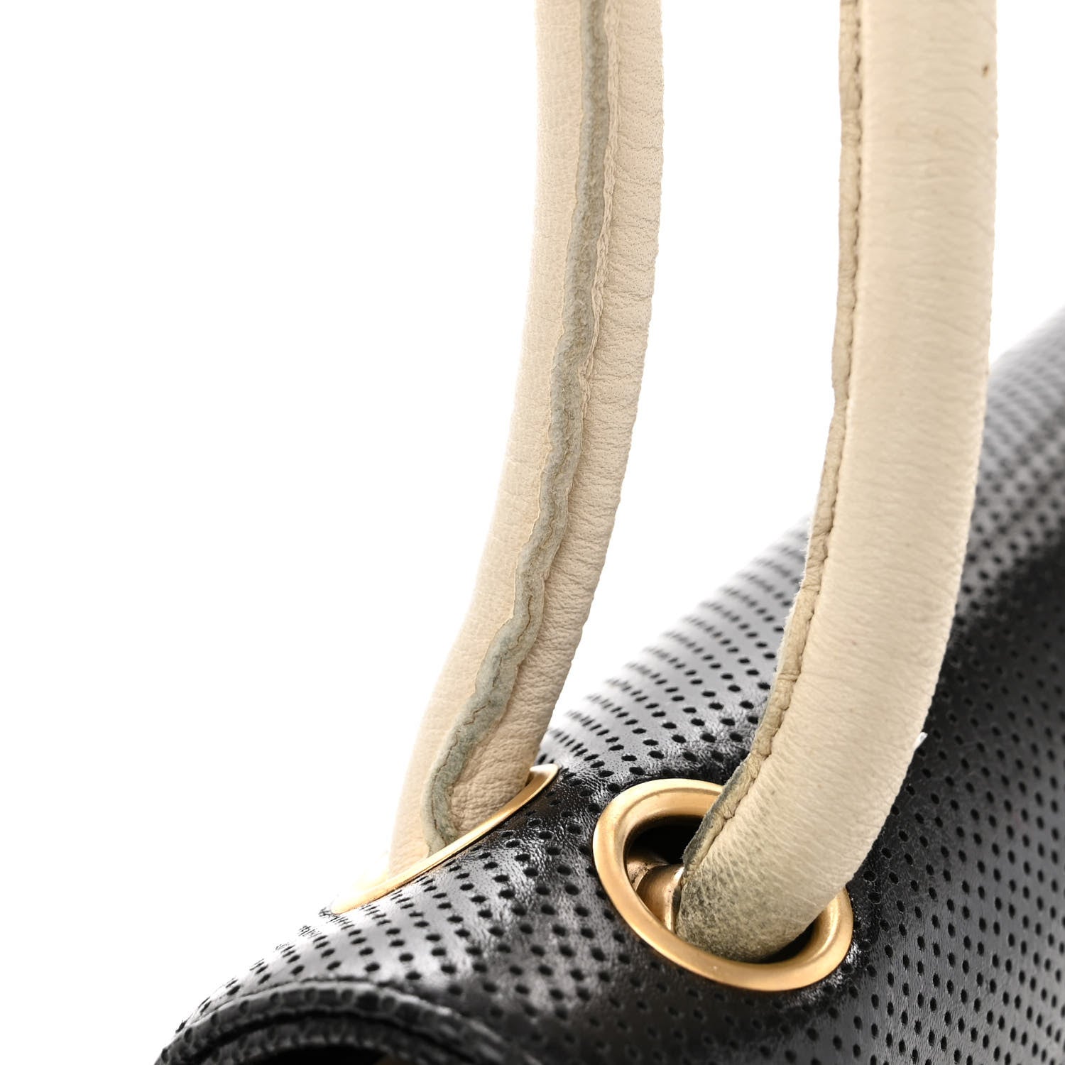 Chanel Lambskin Perforated Medium Single Flap Bag Black White 13 of 13