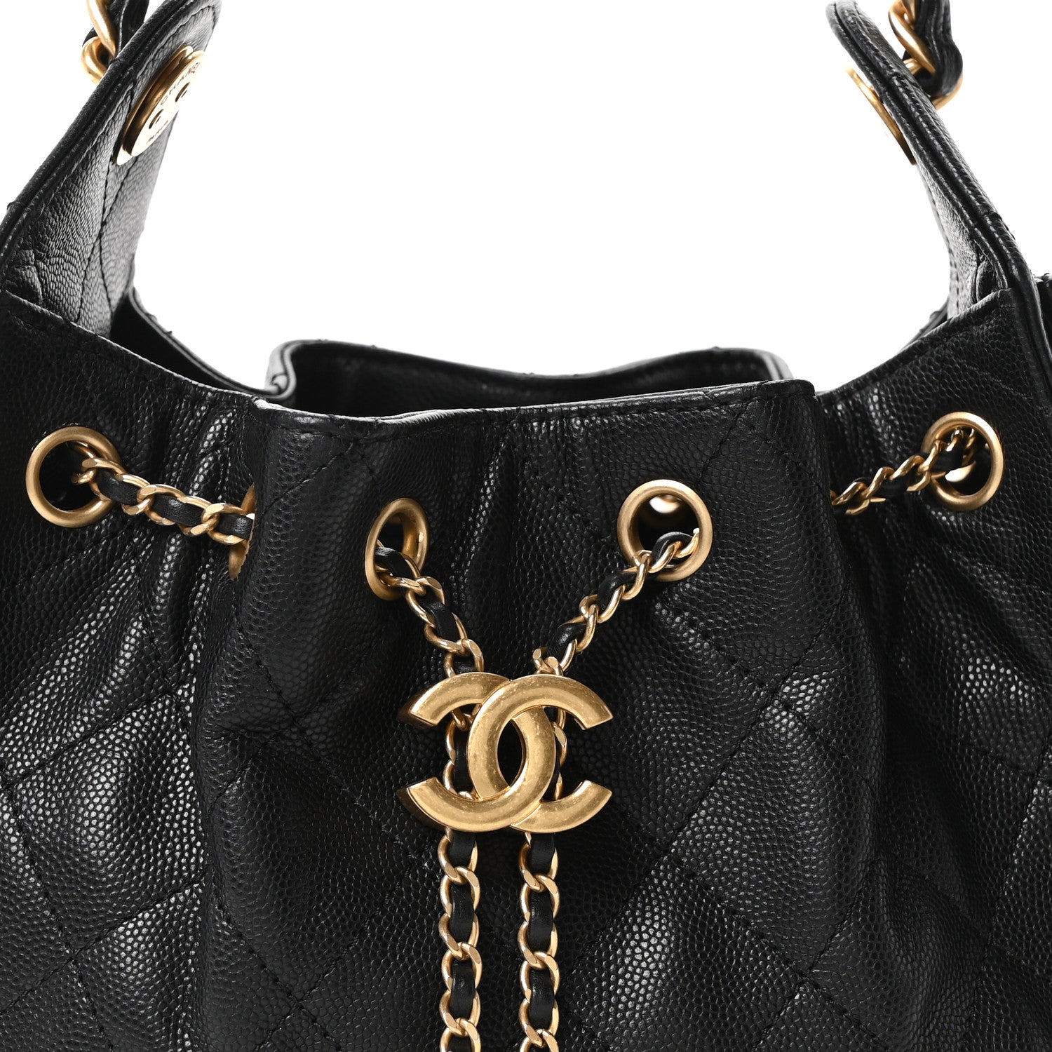 Chanel Caviar Quilted Mini Chanel 25 Handbag Black 7 of 9