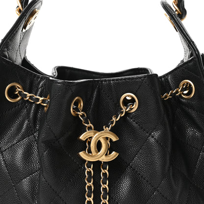 Chanel Caviar Quilted Mini Chanel 25 Handbag Black 7 of 9
