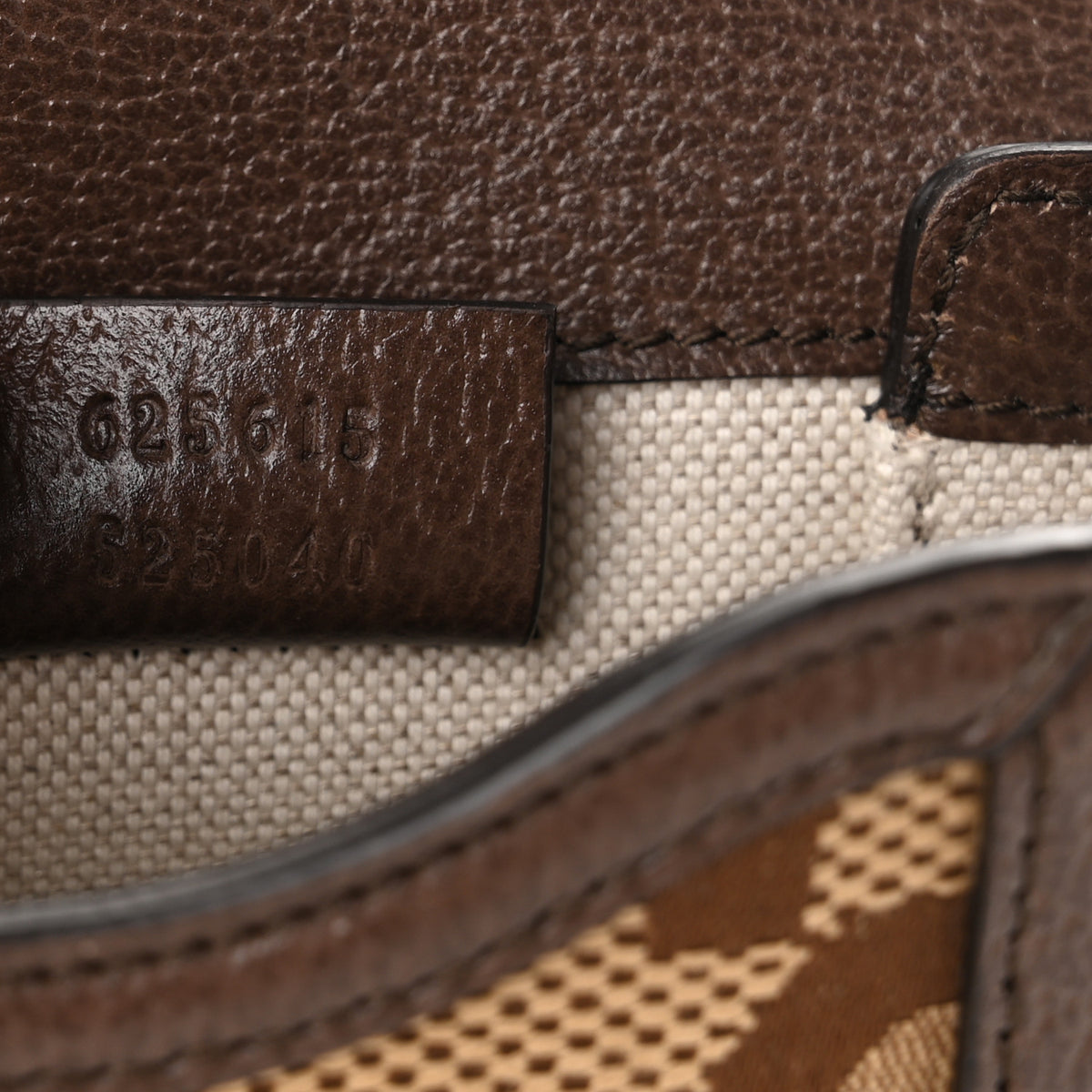 Monogram Jumbo GG Textured Dollar Calfskin Mini Horsebit 1955 Crossbody Bag Camel Ebony New Acero