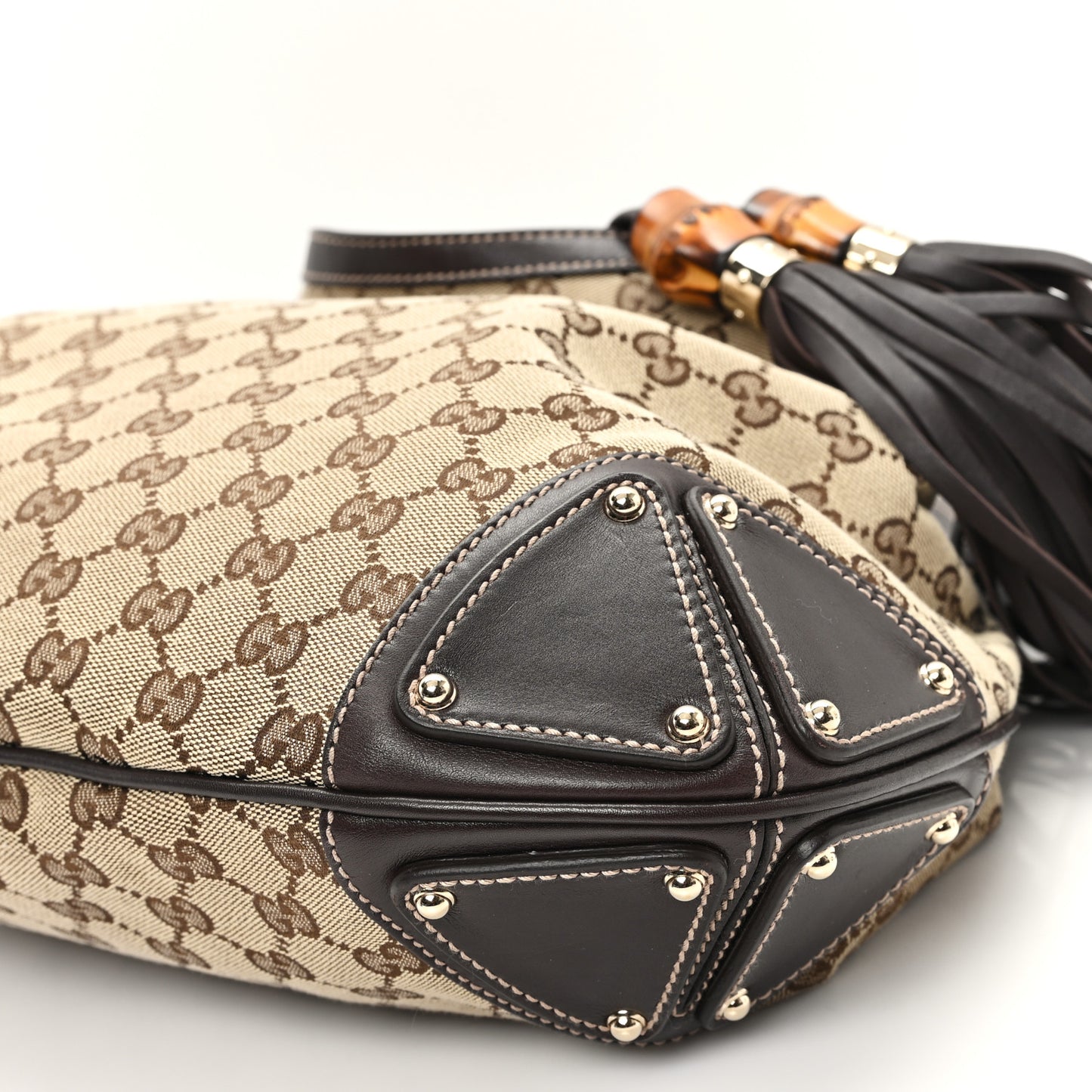 Monogram Medium Indy Top Handle Hobo Dark Brown