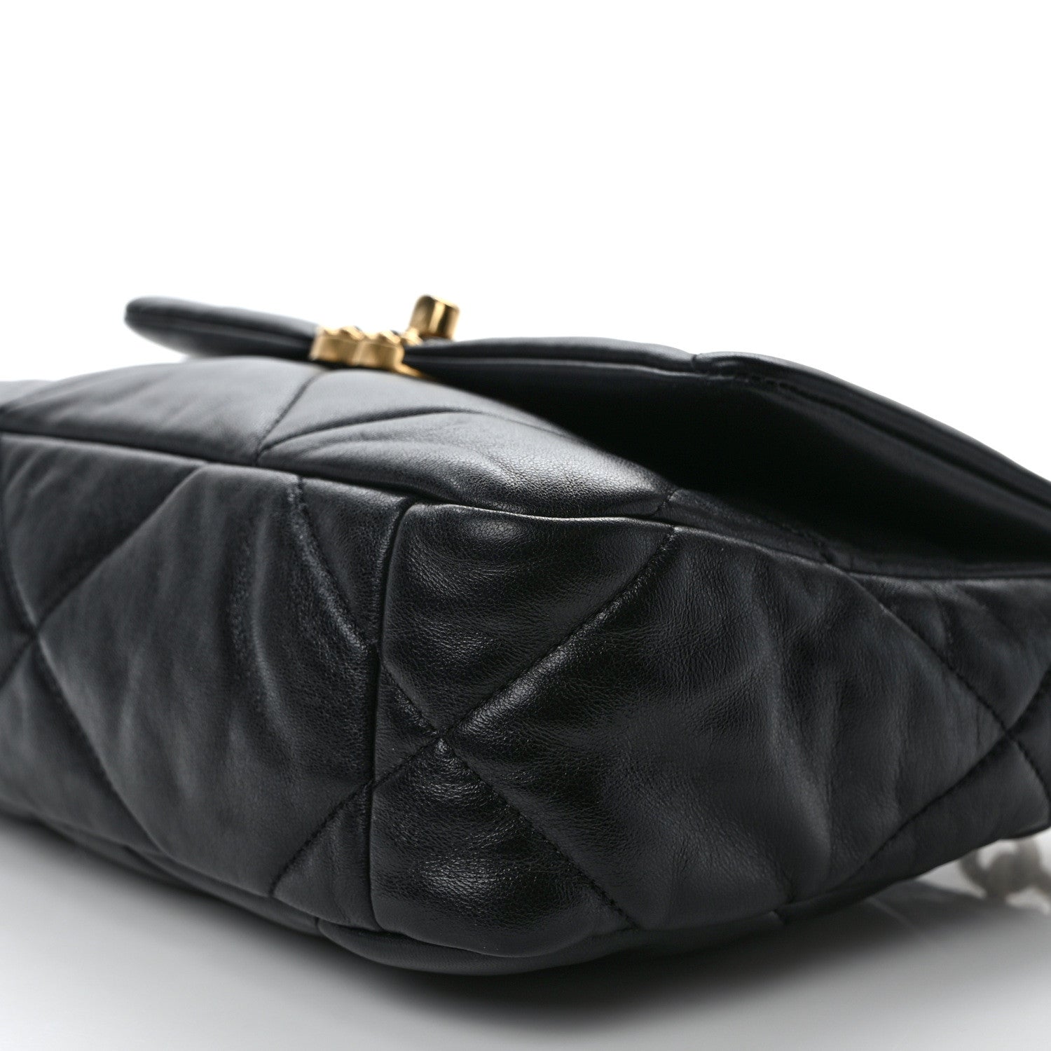 Chanel Goatskin Quilted Medium Chanel 19 Flap Black 10 of 11