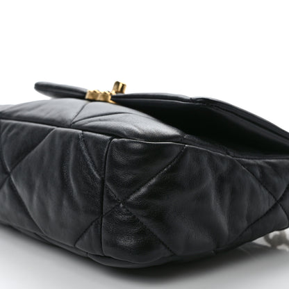 Chanel Goatskin Quilted Medium Chanel 19 Flap Black 10 of 11