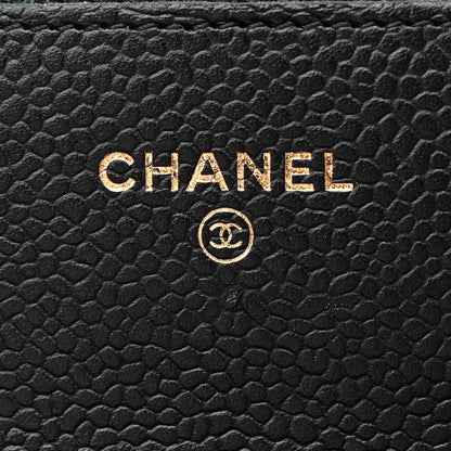 Chanel Caviar Quilted Wallet On Chain WOC Black 6 of 12