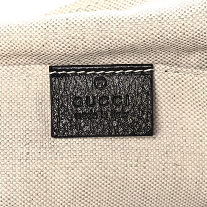 Gucci Raffia Azalea Calfskin Crochet Flower Small GG Marmont Shoulder Bag Natural Ecru Black 7 of 11