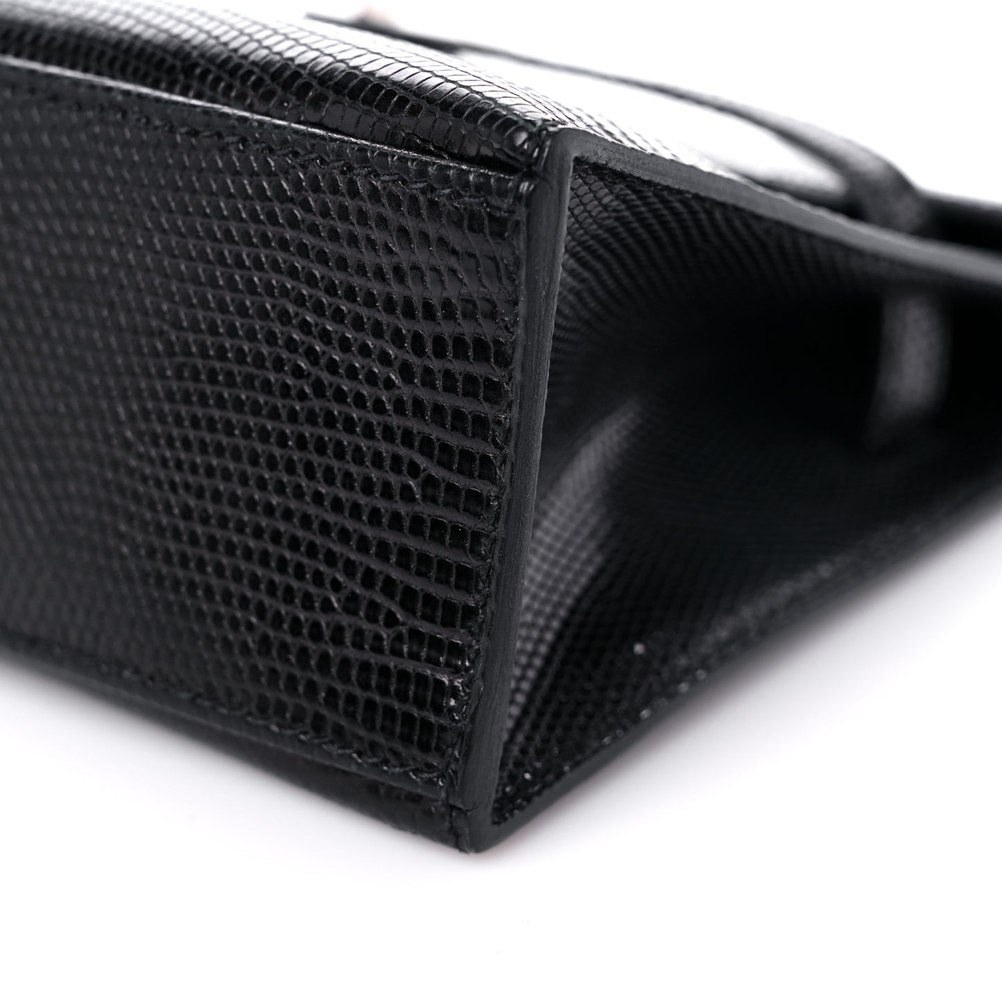 Lizard Kelly Pochette Clutch Black