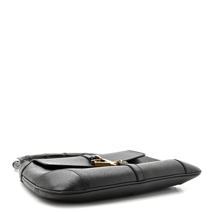 Gucci Calfskin Bamboo Handle Jackie O Hobo Black 4 of 13