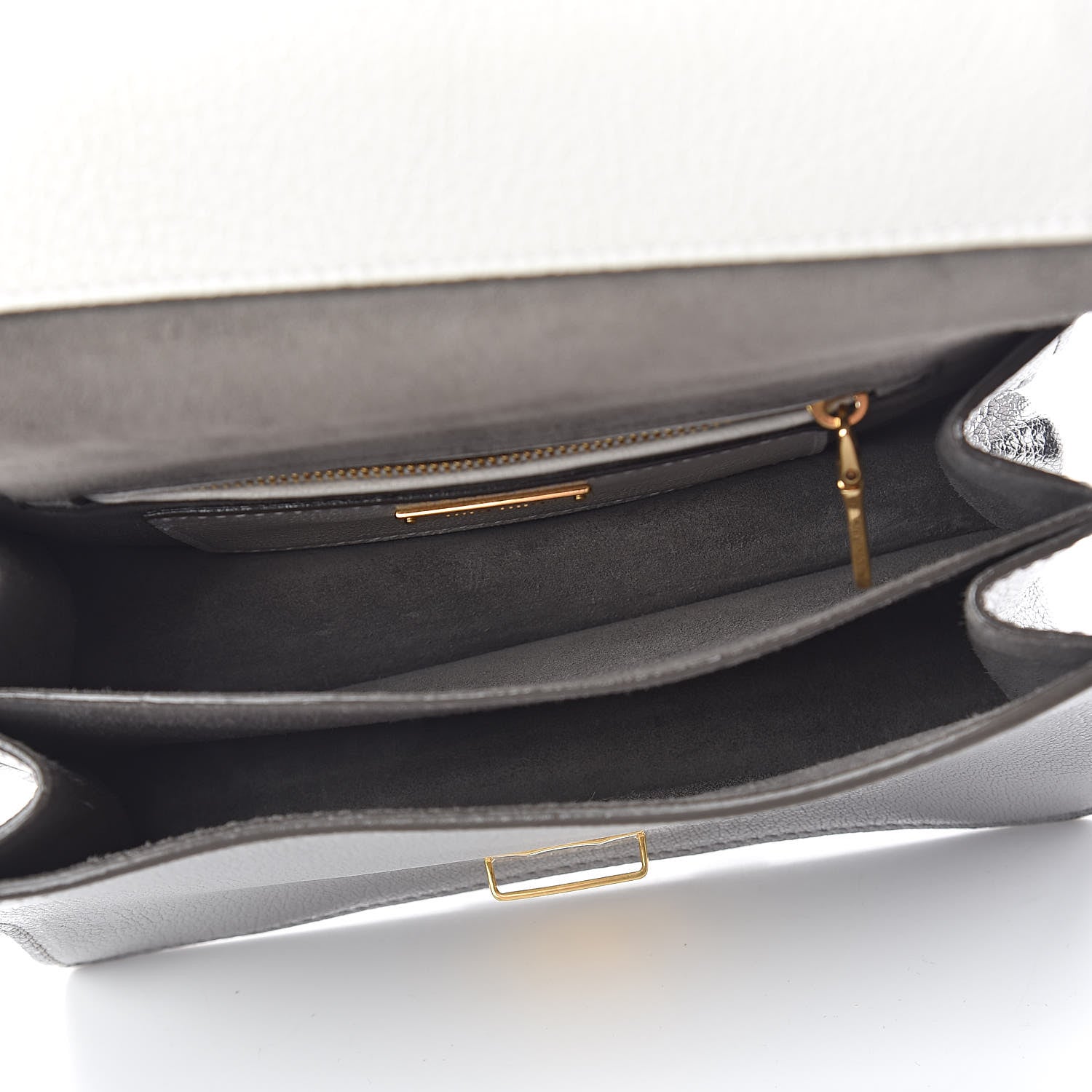 Miu Miu Goatskin Bandoliera Madras Bi-Color Shoulder Bag Chrome White 5 of 12