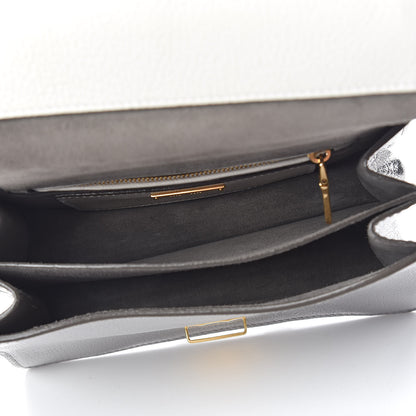 Miu Miu Goatskin Bandoliera Madras Bi-Color Shoulder Bag Chrome White 5 of 12