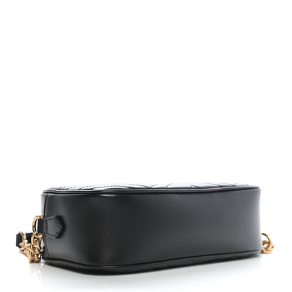 Gucci Calfskin Matelasse Small GG Marmont Chain Shoulder Bag Black 4 of 9
