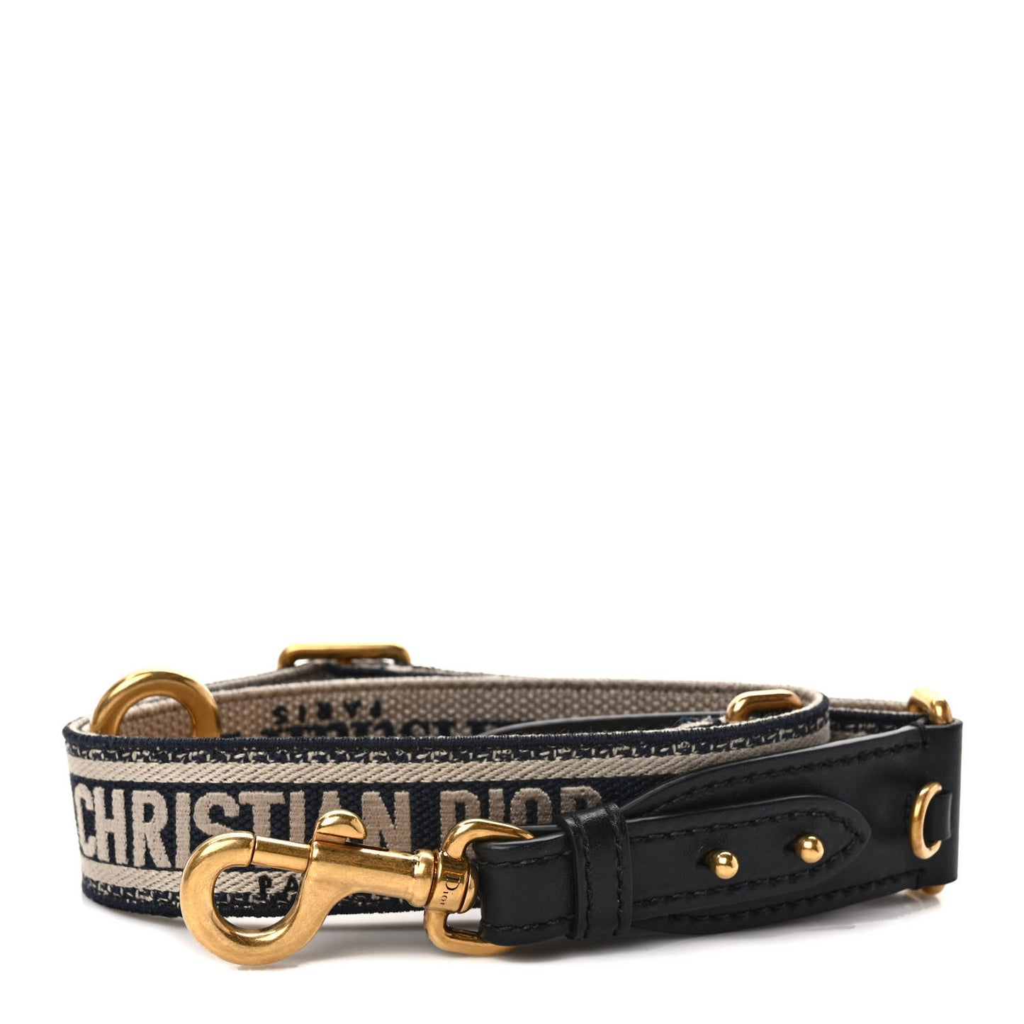 Canvas Embroidered Adjustable Shoulder Strap Blue