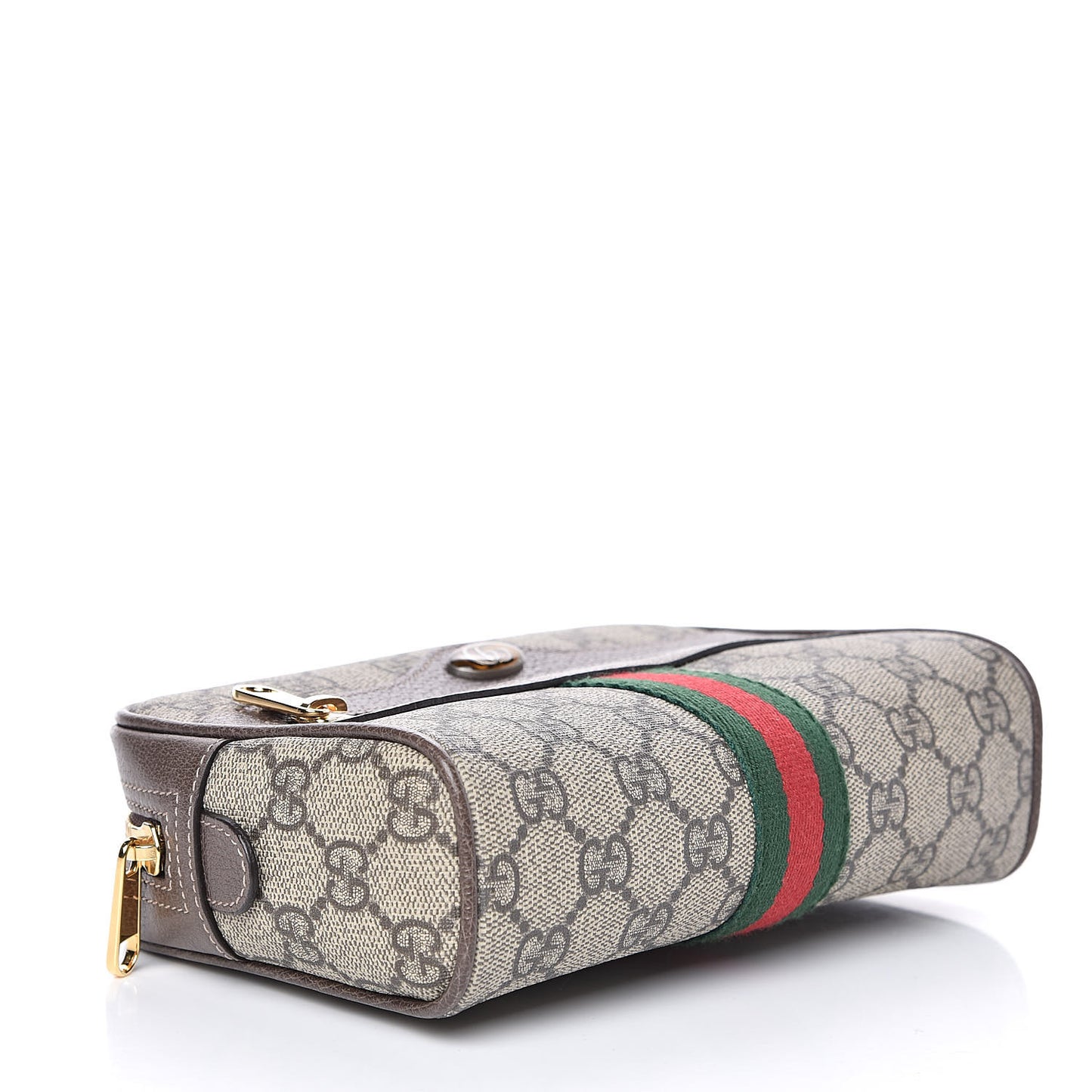GG Supreme Monogram Small Ophidia Belt Bag Dark Brown