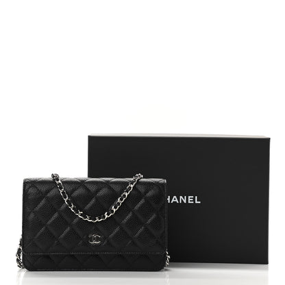 Chanel Caviar Quilted Wallet On Chain WOC Black 12 of 12