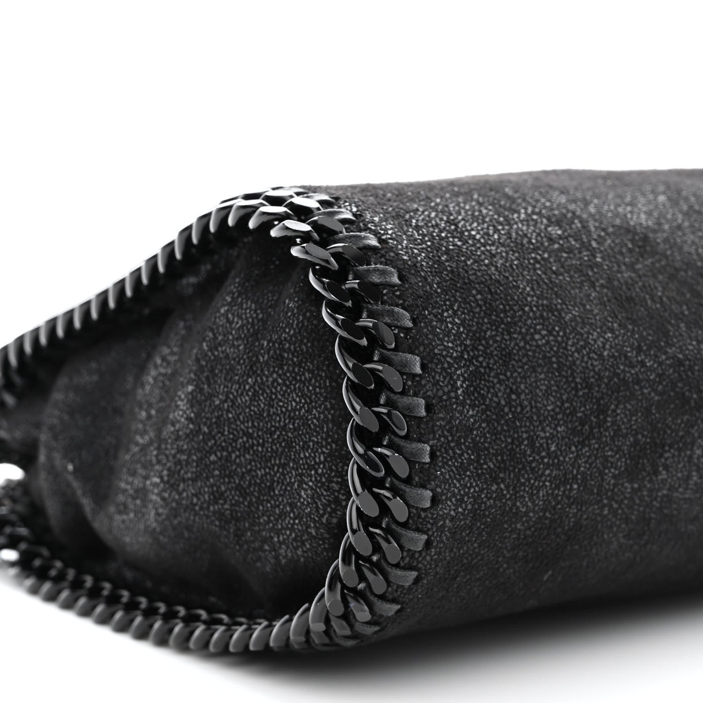 Shaggy Deer Mini Falabella Fold Over Tote Black