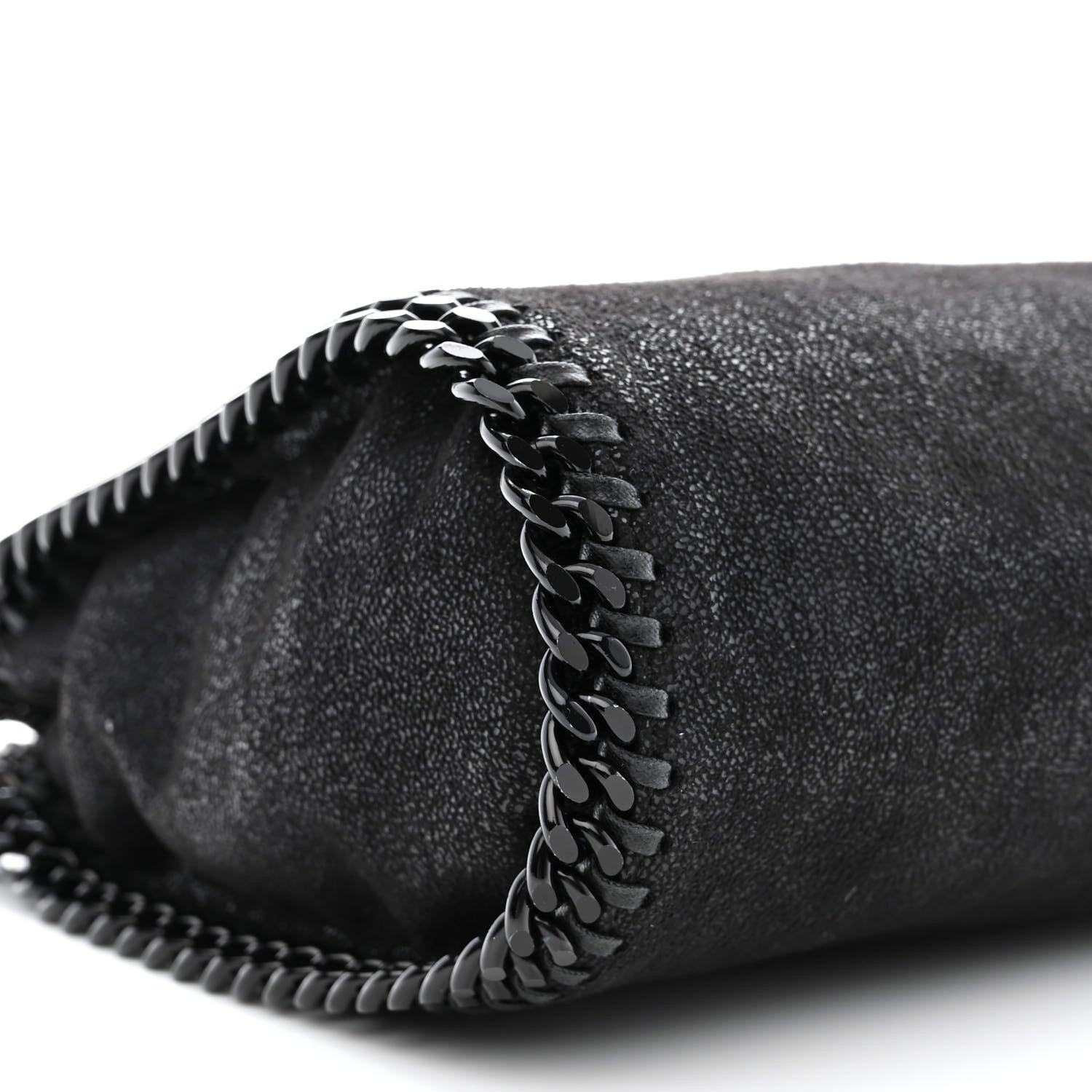 Stella McCartney Shaggy Deer Mini Falabella Fold Over Tote Black 10 of 11