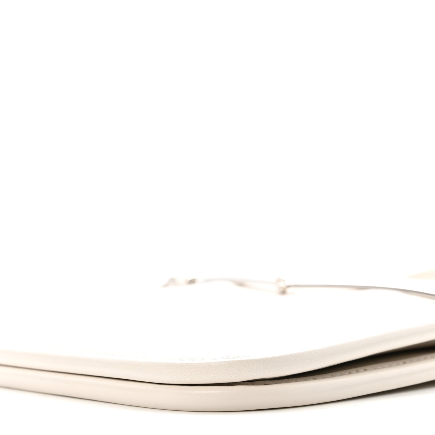 Calfskin Horsebit Slim Shoulder Bag White