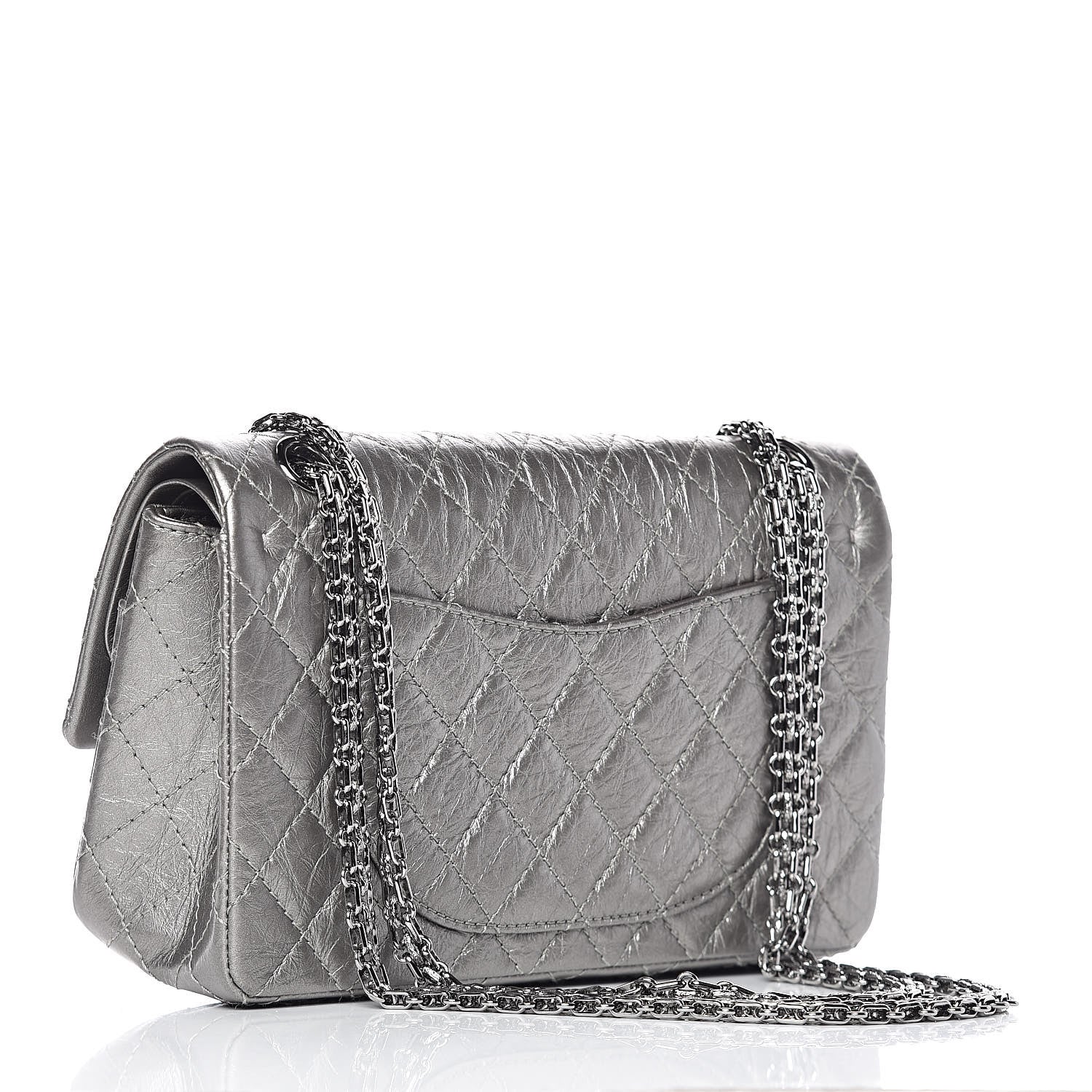 Chanel Metallic Aged Calfskin 2.55 Reissue 225 Flap Silver 3 of 11