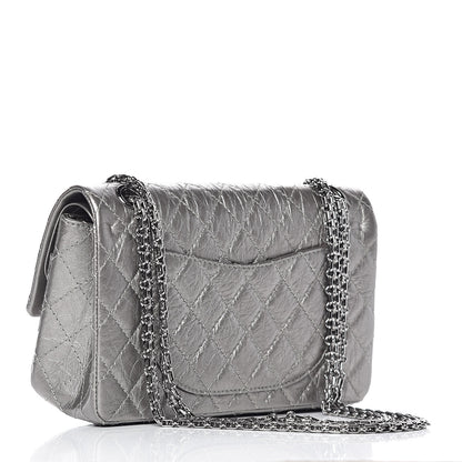 Chanel Metallic Aged Calfskin 2.55 Reissue 225 Flap Silver 3 of 11