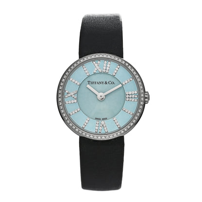 Tiffany Stainless Steel Calfskin Diamond Bezel 24mm Atlas 2-Hand Quartz Watch Tiffany Blue Tiffany Blue 1 of 5