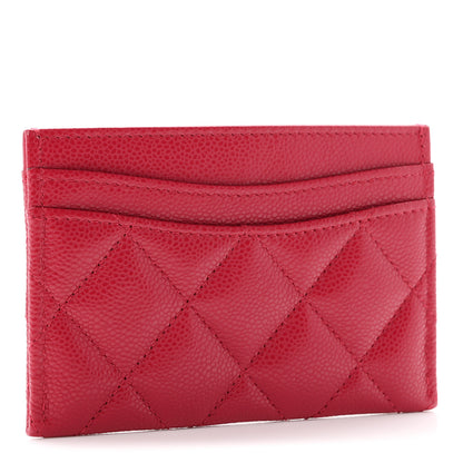 Chanel Caviar Quilted Card Holder Dark Red 3 of 9