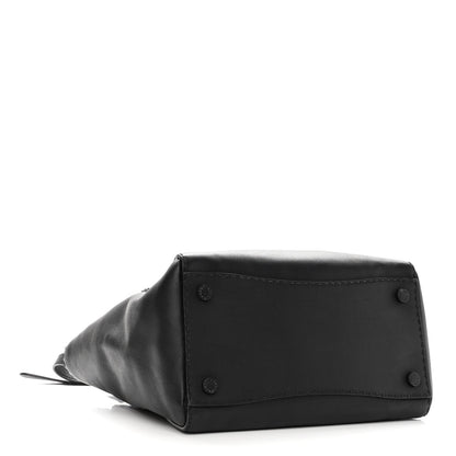Prada City Calf Small Hand Stitched Galleria Double Zip Tote Black 3 of 11