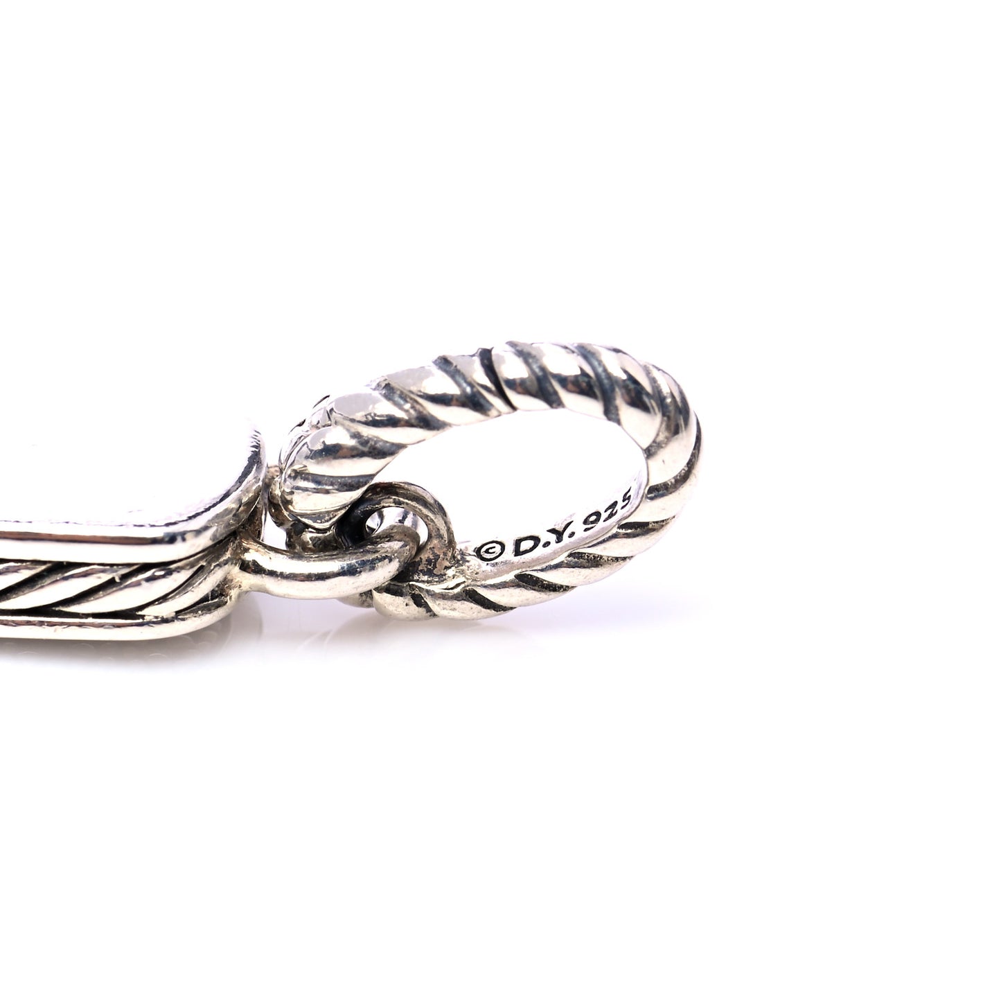 Sterling Silver Diamond Midnight Melange Dog Tag Pendant