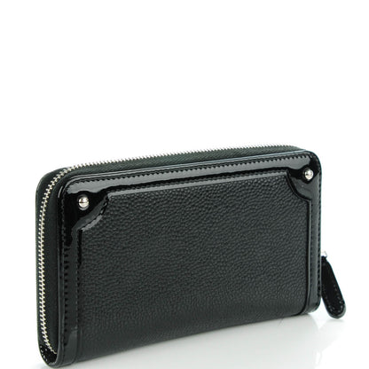Chanel Caviar Patent Small CC Contour Zip Around Wallet Black 3 of 8