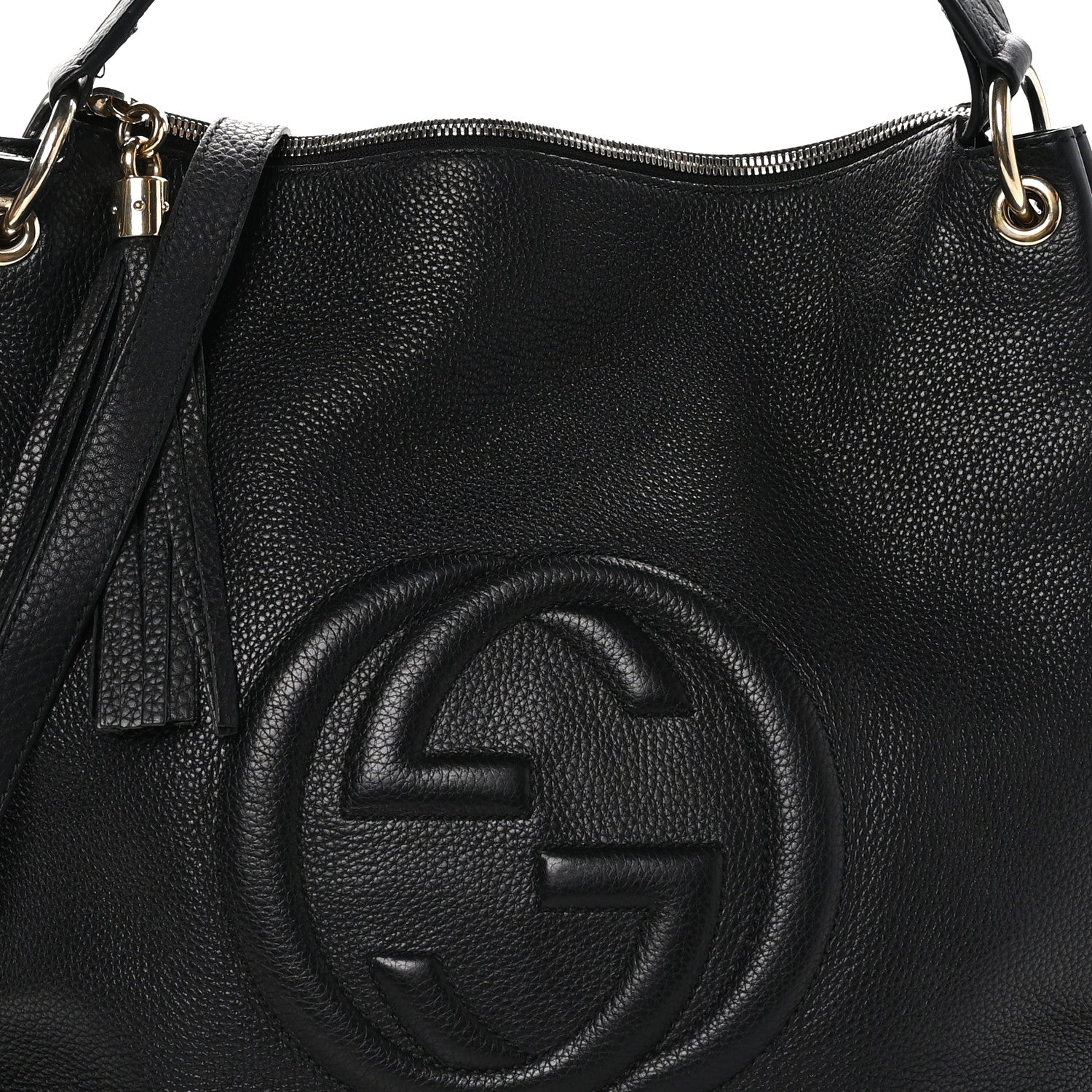 Gucci Pebbled Calfskin Large Soho Hobo Black 8 of 10
