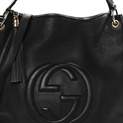 Gucci Pebbled Calfskin Large Soho Hobo Black 8 of 10